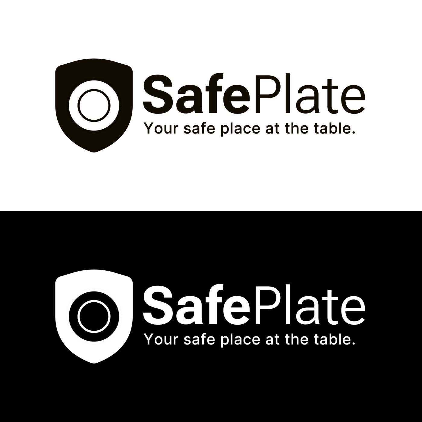 SafePlate Logo Schwarz-Weiss